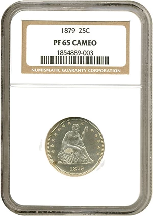 image for: 1879 25c NGC Proof 65 Cameo