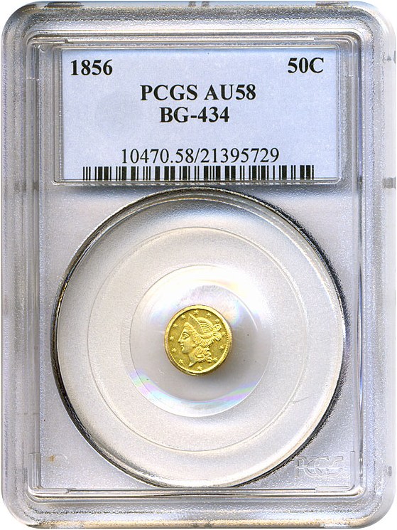 image for: 1856 50c BG-434 PCGS AU58 