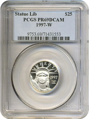 image for: 1997-W $25 Platinum Eagle PCGS Proof 69 DCameo