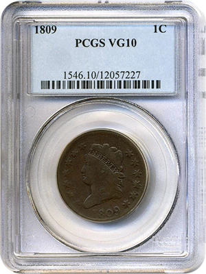 image for: 1809 1c PCGS VG10 BN