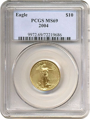 image for: 2004 $10 Gold Eagle PCGS MS69
