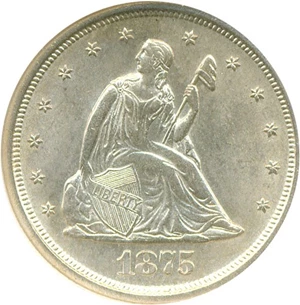 image for: 1875-S 20c NGC MS65