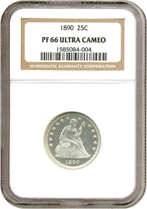 image for: 1890 25c NGC Proof 66 UCameo