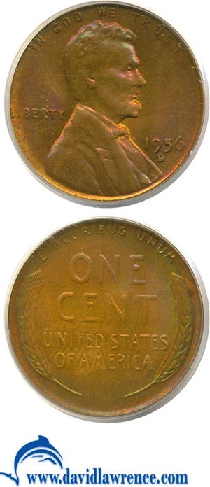 image for: 1956-D 1c PCGS MS66 RB *Color*
