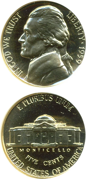 image for: 1959 5c NGC Proof 69 Cameo