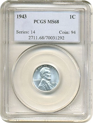 image for: 1943 1c PCGS MS68