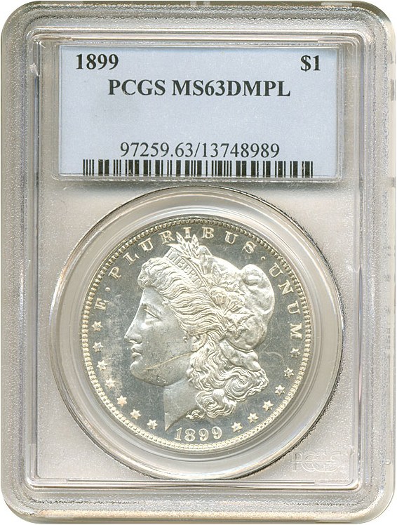image for: 1899 $1  PCGS MS63 DMPL