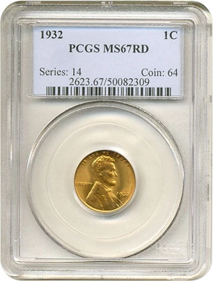 image for: 1932 1c PCGS MS67 RD