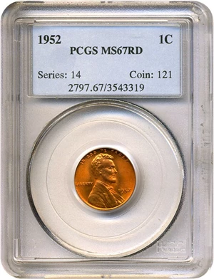 image for: 1952 1c PCGS MS67 RD