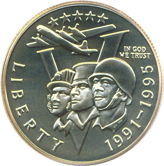 image for: 1991-95-P 50c PCGS MS70 (W.W. II)