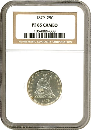 image for: 1879 25c NGC Proof 65 Cameo