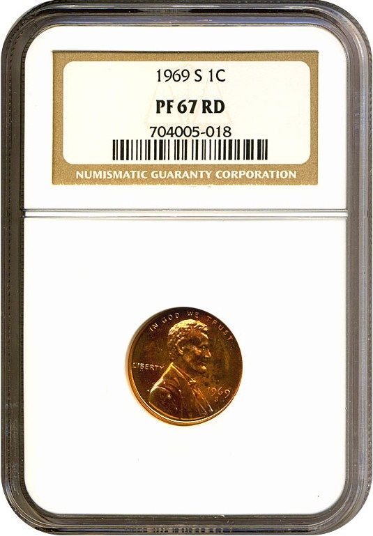 image for: 1969-S 1c  NGC Proof 67 RD