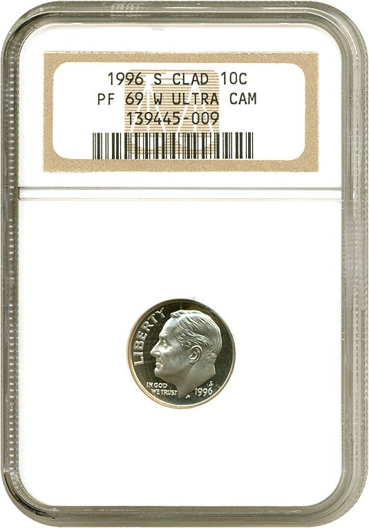 image for: 1996-S 10c  NGC Proof 69 UCameo