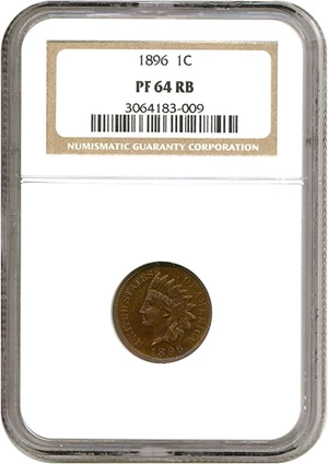 image for: 1896 1c NGC Proof 64 RB