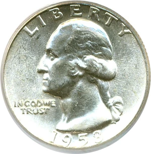 image for: 1958 25c PCGS MS65