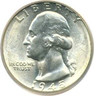 image for: 1945 25c PCGS MS65