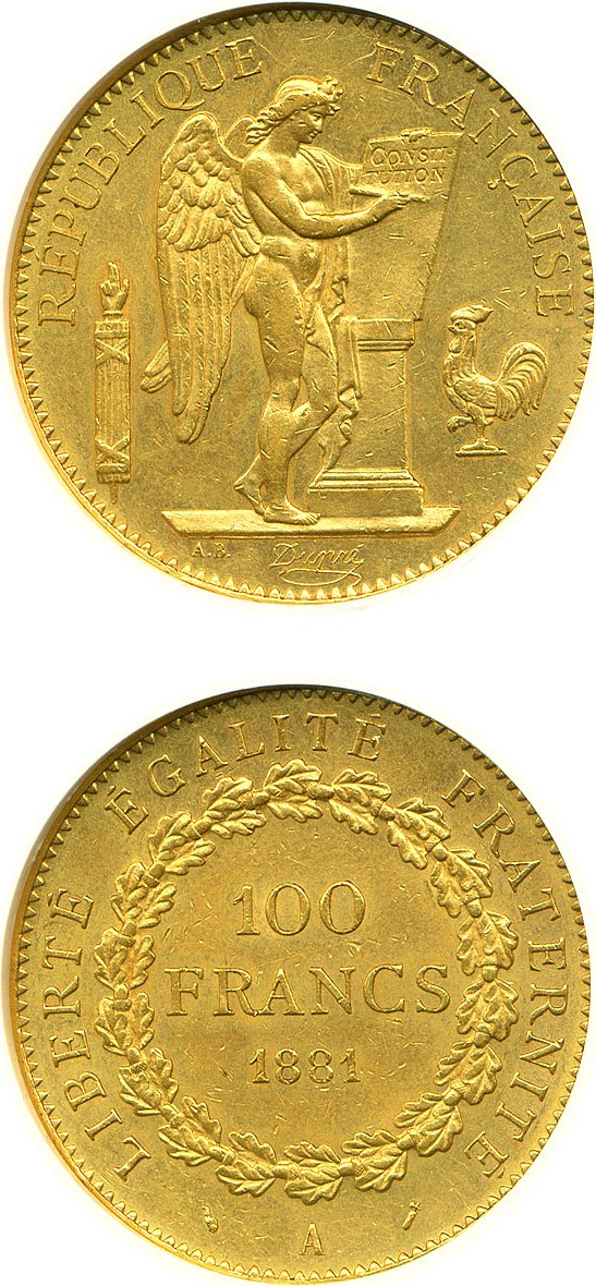 1881-A     100 Fr MS thumbnail 2