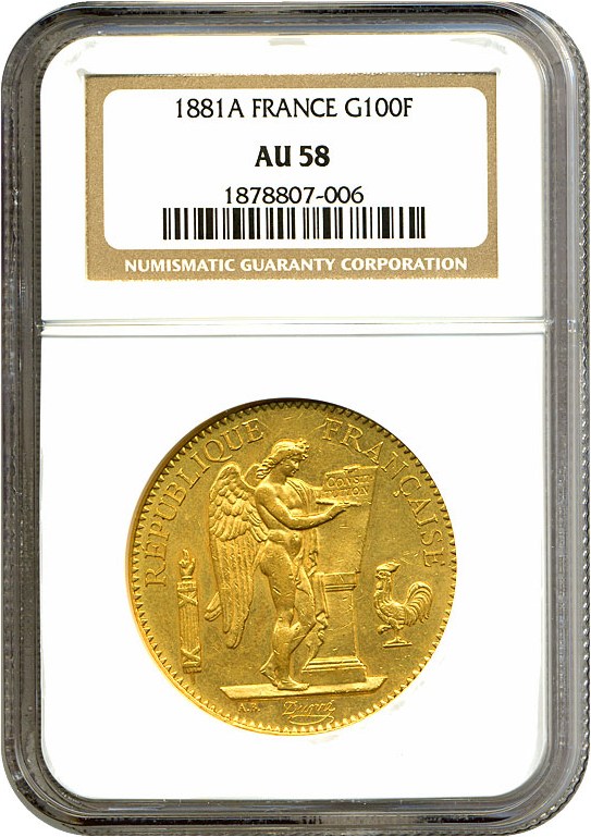 1881-A 100 Fr MS