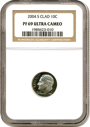 image for: 2004-S 10c NGC Proof 69 UCameo