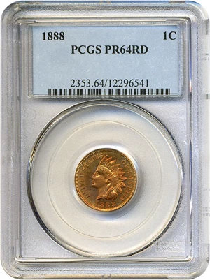 image for: 1888 1c PCGS Proof 64 RD