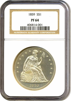 image for: 1859 $1 NGC Proof 64