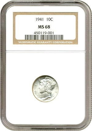 image for: 1941 10c NGC MS68