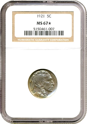 image for: 1921 5c NGC MS67 *Star*