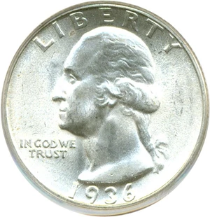 image for: 1936 25c PCGS MS64