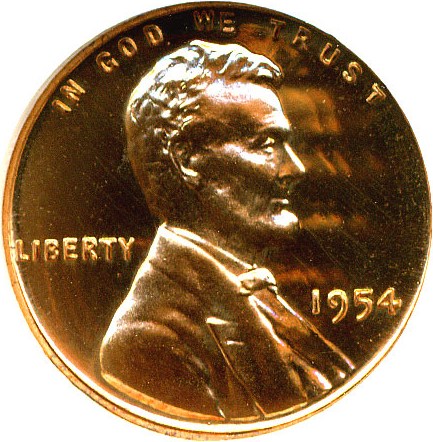 image for: 1954 1c  NGC Proof 64 RD