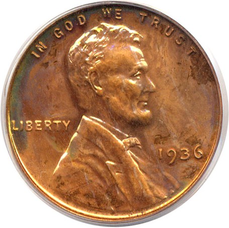 image for: 1936 1c Ty.2 - Brilliant PCGS Proof 63 RD