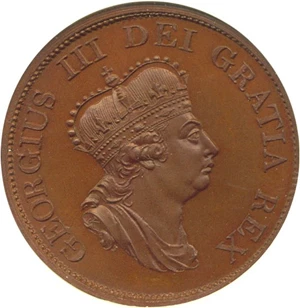 image for: Great Britain: 1799 1/2 P (P-1258) Restrike NGC Proof 66 BN ex: Boulton Family Collection
