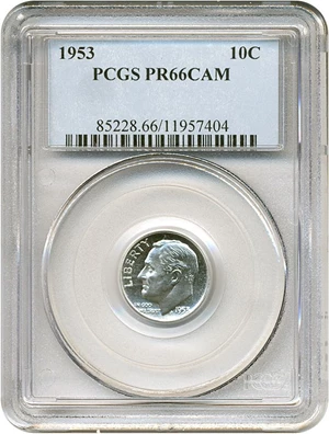 image for: 1953 10c PCGS Proof 66 Cameo
