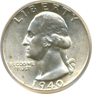 image for: 1940-S 25c PCGS MS64