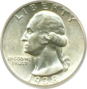 image for: 1938 25c PCGS AU58