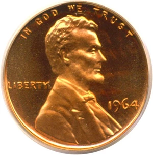 image for: 1964 1c PCGS Proof 68 RD DCameo