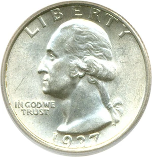 image for: 1937-S 25c PCGS MS63