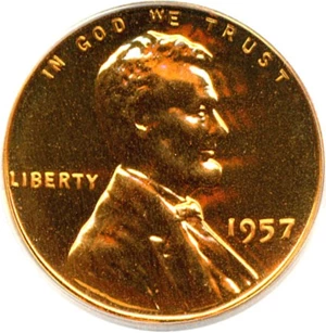 image for: 1957 1c PCGS Proof 65 RD