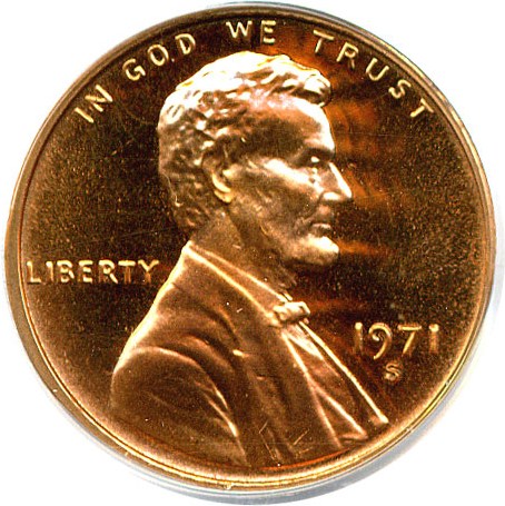 image for: 1971-S 1c  PCGS Proof 68 RD DCameo