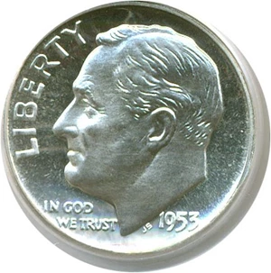 image for: 1953 10c PCGS Proof 66 Cameo