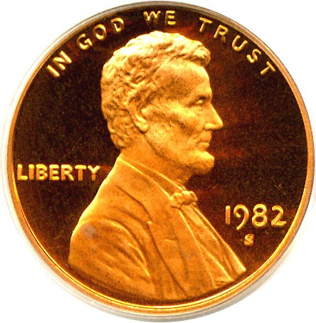 image for: 1982-S 1c  PCGS Proof 68 RD DCameo