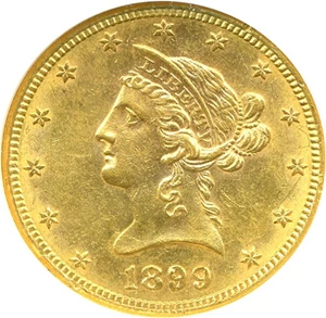 image for: 1899-S $10 ANACS AU58
