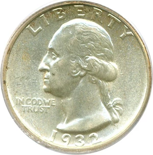 image for: 1932-D 25c PCGS MS62