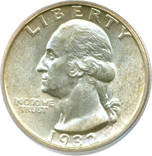 image for: 1932-S 25c PCGS MS62
