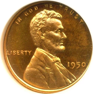 image for: 1950 1c NGC Proof 65 RD Cameo