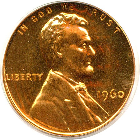 image for: 1960 1c Small Date PCGS Proof 66 RD