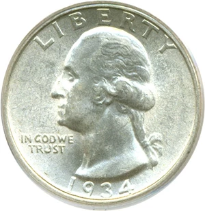 image for: 1934 25c PCGS MS63