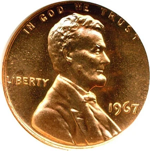 image for: 1967 1c SMS NGC MS67 RD