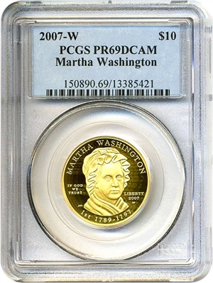 image for: 2007-W $10 Martha Washington PCGS Proof 69 DCameo