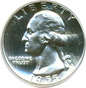 image for: 1955 25c PCGS Proof 66