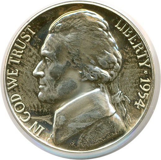 image for: 1954 5c  PCGS Proof 64 